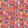 Andover Fabrics Autumn Days Owls Pink