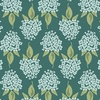Andover Fabrics Heartland Hydrangea Dark Teal