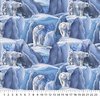 Northcott Polar Frost Bears Dark Blue