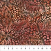 Northcott Banyan Batiks Color Me Banyan Botanical Leaves and Dots Walnut Brown