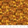 Northcott Autumn Woodland Naturescapes Packed Leaves Rust