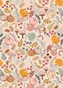 Lewis and Irene Fabrics Snuggle-up Season Flannel Pumpkins on Cream
