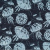 Hoffman Fabrics Along the Shores Batik Moon Jellies Midnight