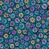 QT Fabrics Mosaic Blooms Small Floral Dark Teal