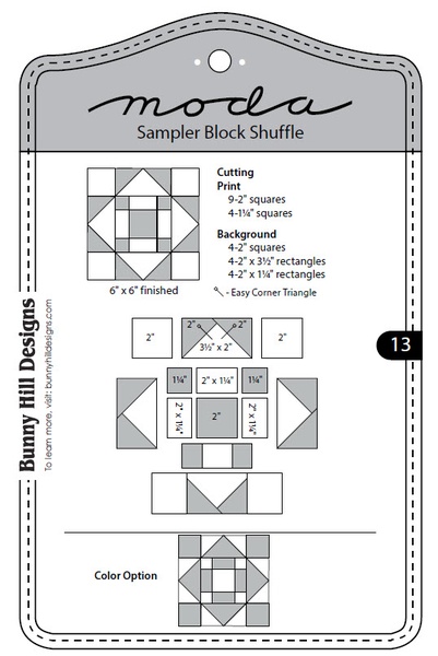 Moda Sampler Block Shuffle - Block 13