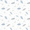 P&B Textiles Polar Pals Tossed Night Sky White