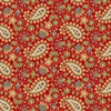 Marcus Fabrics Villa Flora Dotted Paisley Red