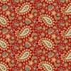 Marcus Fabrics Villa Flora Dotted Paisley Red
