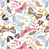 Blank Quilting Nature's Symphony Butterflies and Caterpillars White