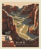 Riley Blake Designs National Parks Poster Panel Zion