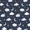 Riley Blake Designs It's A Boy Stars and Moon Navy