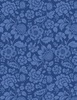 Wilmington Prints Sweet Cherry Tonal Floral Navy/Blue