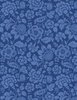 Wilmington Prints Sweet Cherry Tonal Floral Navy/Blue