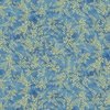 Hoffman Fabrics Blue Jay Song Fronds Bluebird Gold