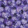 Benartex Shimmering Twilight Enchanted Dandelions Purple