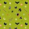 Lewis and Irene Fabrics Cast A Spell Spooky Halloween Green