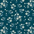 Andover Fabrics Cozy House Apple Blossom Midnight