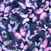 Hoffman Fabrics Fly Freely Butterflies New Grape/Silver
