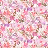 P&B Textiles Whispering Gardens 108 Inch Wide Backing Fabric Watercolor Floral Pink/Purple
