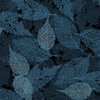 P&B Textiles Foliage Texture Leaves Dark Teal