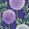 Benartex Flower Festival Globe Thistles Peri