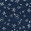 Clothworks Snow Mountain Flannel Snowflakes Navy Blue
