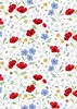 Lewis and Irene Fabrics Forever Blooms Wild Blooms White