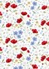 Lewis and Irene Fabrics Forever Blooms Wild Blooms White