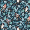 Robert Kaufman Fabrics Feathers and Flora Birds Marine