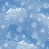 Benartex Woodland Wonderland Mountain View Medium Blue
