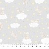 Northcott Snuggle Bunny Clouds Gray