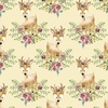 3 Wishes Fabric Forest Friends Pink Deer Yellow