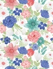 Wilmington Prints Darlin' Garden 108 Inch Wide Backing Fabric Packed Floral White