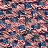 QT Fabrics Stars, Stripes, and Steel Waving American Flag Navy