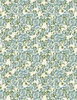 Wilmington Prints Blushing Meadow Bouquet Toss Cream/Blue