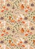 Lewis and Irene Fabrics Snuggle-up Season Flannel Squirrels and Hedgehogs on Light Oak