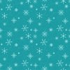Clothworks Snow Drift Snowflakes Dark Turquoise