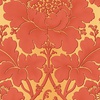 Benartex Flower Festival Garden Damask Flame/Gold