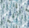 Hoffman Fabrics Forest Fawn Trees Snow