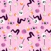 Blank Quilting Ghostly Greetings Halloween Candy Pink