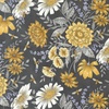 Moda Honey and Lavender Floral All Over Charcoal