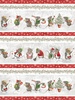 Northcott The Christmas Mouse Flannel Border Stripe