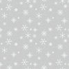 Clothworks Snow Drift Snowflakes Light Gray