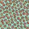 QT Fabrics Skullduggery Mini Sugar Skulls Turquoise