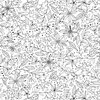 P&B Textiles Ramblings Salt and Pepper Packed Floral Vines White