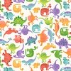 Andover Fabrics Dino Friends Fitted Scatter Cream