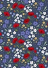 Lewis and Irene Fabrics Forever Blooms Wild Blooms Prussian Blue