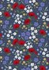 Lewis and Irene Fabrics Forever Blooms Wild Blooms Prussian Blue