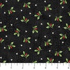 Northcott Winter Song Leaf Toss Black/Multi