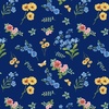 Henry Glass Enchanted Forest Tossed Flowers Blue